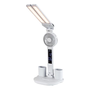 Rabalux - LED-dimmbare Tischlampe mit Ventilator und Display LED/7W/5V 3000/4000/6500K
