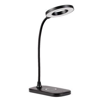 Rabalux - LED dimmbare Touch-Tischlampe mit kabelloser Ladefunktion LED/5W/5V 2700-6000K schwarz