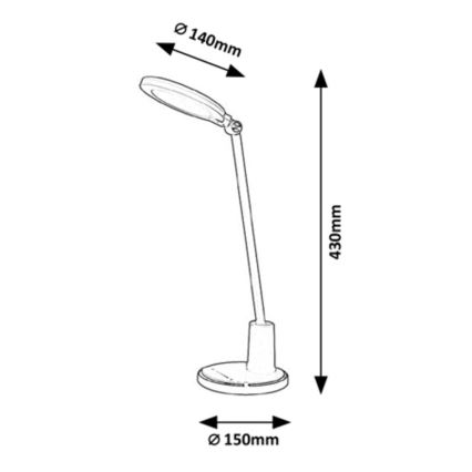 Rabalux - LED Dimmbare Touch-Tischleuchte LED/10W/230V 3000-6000K