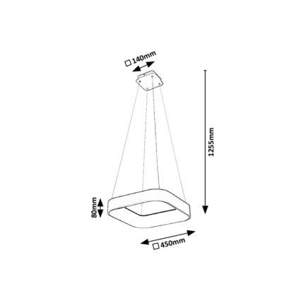 Rabalux - LED Dimmbarer Kronleuchter an Schnur LED/28W/230V rund + FB 3000-6000K