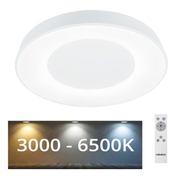 Rabalux - LED dimmbares Deckenleuchte LED/38W/230V 3000-6500K Weiß + Fernbedienung Ø 48 cm