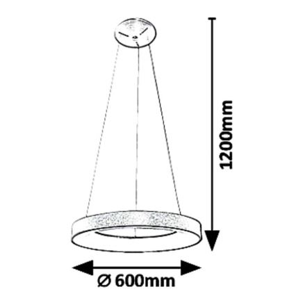 Rabalux - LED Hängeleuchte CARMELLA LED/50W/230V