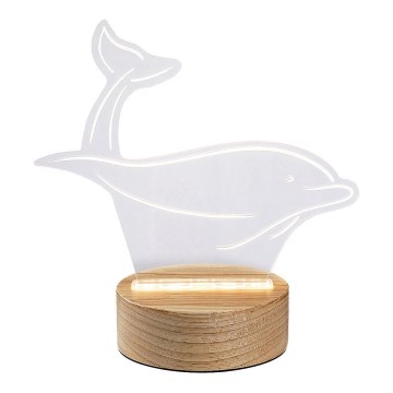 Rabalux - LED Kinder-Schreibtischlampe LED/2W/5V 3000K Delfin Buche