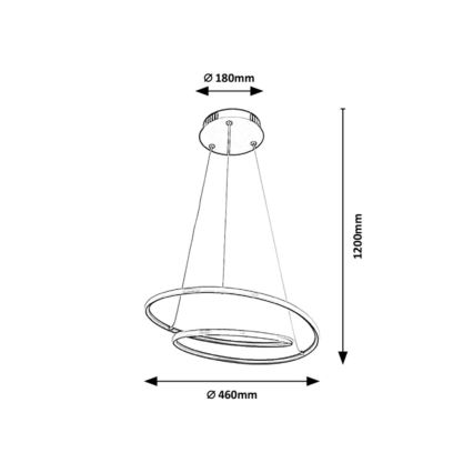 Rabalux - LED-Kronleuchter an Schnur LED/40W/230V