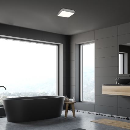 Rabalux - RGB-LED dimmbare Badezimmer-Deckenleuchte LED/22W/230V 3000-6000K IP44 + Fernbedienung 29x29 cm