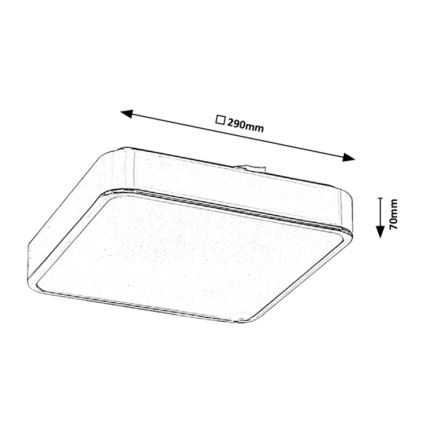 Rabalux - LED RGB Dimmbare Badezimmerdeckenleuchte LED/22W/230V IP44 + FB 3000-6000K