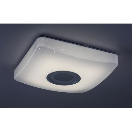 Rabalux - LED RGB dimmbare Deckenleuchte mit Lautsprecher LED/18W/230V 3000-6000K Bluetooth + Fernbedienung 36,5x36,5 cm