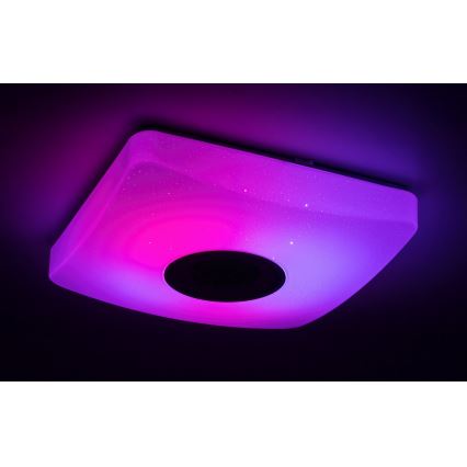 Rabalux - LED RGB Dimmbare Deckenleuchte mit Lautsprecher LED/18W/230V + FB