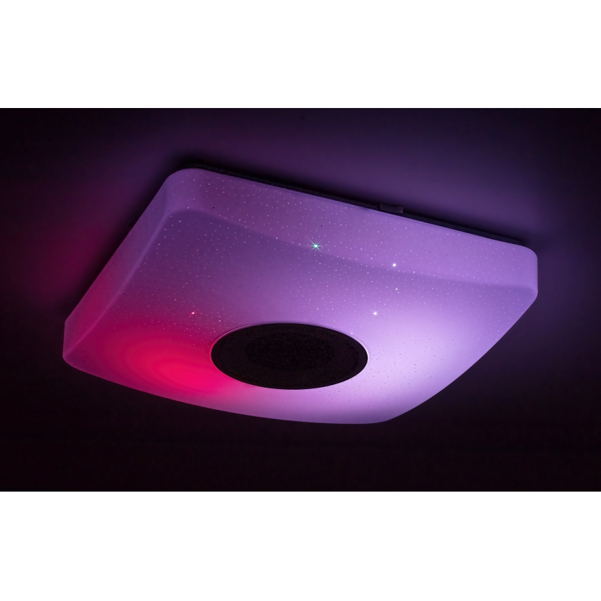Rabalux - LED RGB Dimmbare Deckenleuchte mit Lautsprecher LED/18W/230V + FB