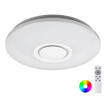 Rabalux - LED RGB dimmbare Deckenleuchte mit Lautsprecher, LED/24W/230V, Wi-Fi Tuya + Fernbedienung, Ø 40 cm