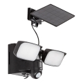 Rabalux - LED Solar-Wandlampe flexibel mit Sensor und externem Panel 2xLED/5W/3,7V IP54 schwarz 600 mAh