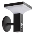 Rabalux - LED Solar-Wandleuchte mit Sensor LED/4W/230V IP44 Schwarz 2200 mAh