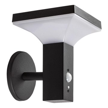 Rabalux - LED Solar-Wandleuchte mit Sensor LED/4W/230V IP44 Schwarz 2200 mAh