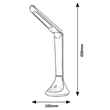 Rabalux - LED-Tischleuchte LED/5W/230V schwarz