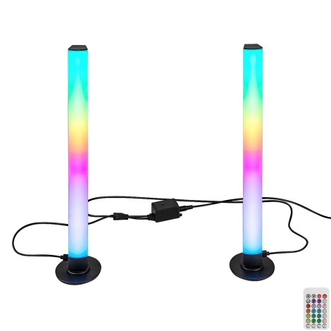 Rabalux - SET 2x Dimmbare LED-RGB-Tischlampe PACO LED/5W/5V + Fernbedienung