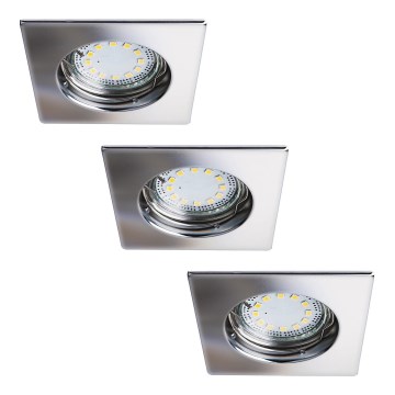 Rabalux - SET 3x LED-Einbauleuchte für Badezimmer 3xGU10/3W/230V IP44