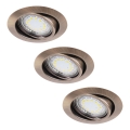 Rabalux - SET 3xLED Einbauleuchte 3xGU10-LED/3W/230V
