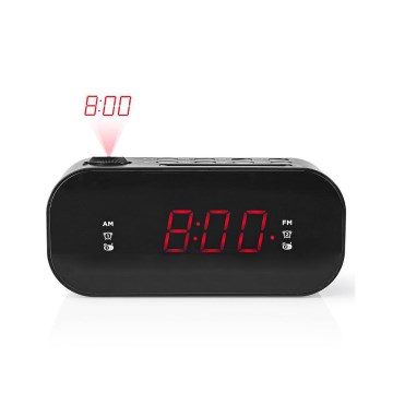 Radiowecker mit LED-Anzeige und Projektor 230V