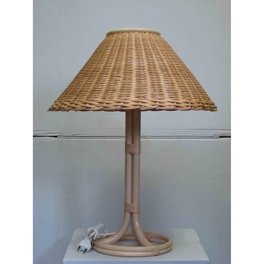 Rattan Tischleuchte E27/60W/230V