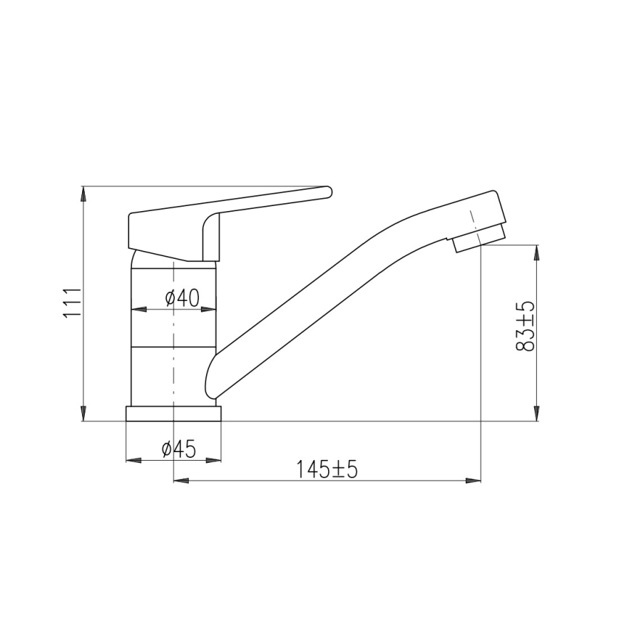RAV Slezák CO115.0 - Waschtischarmatur COLORADO 11 cm glänzender Chrom