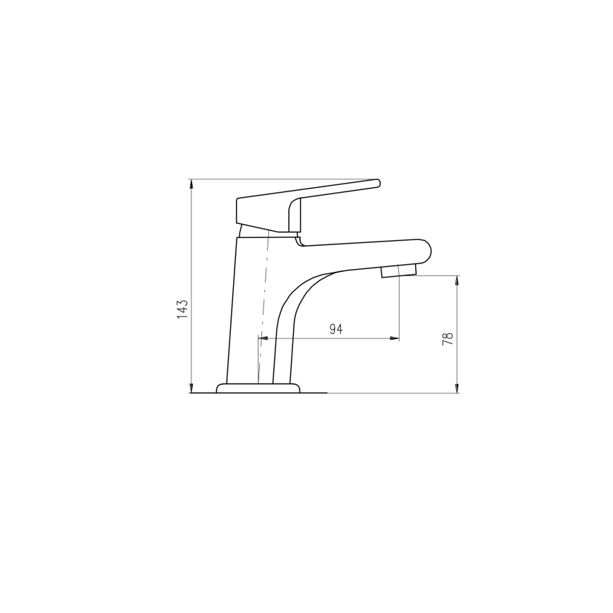 RAV Slezák CO126.0 - Waschtischarmatur COLORADO 14,3 cm glänzender Chrom