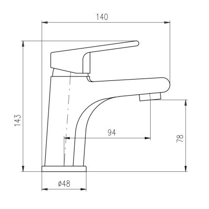 RAV Slezák CO126.0CMATZ - Waschbeckenarmatur COLORADO 14,3 cm schwarz/gold