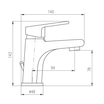 RAV Slezák CO127.0 - Waschtischarmatur + Ablaufgarnitur COLORADO 14,3 cm glänzender Chrom
