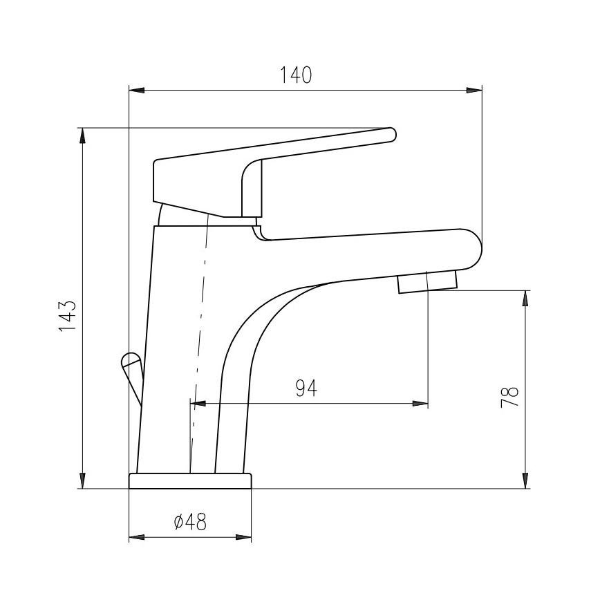 RAV Slezák CO127.0 - Waschtischarmatur + Ablaufgarnitur COLORADO 14,3 cm glänzender Chrom
