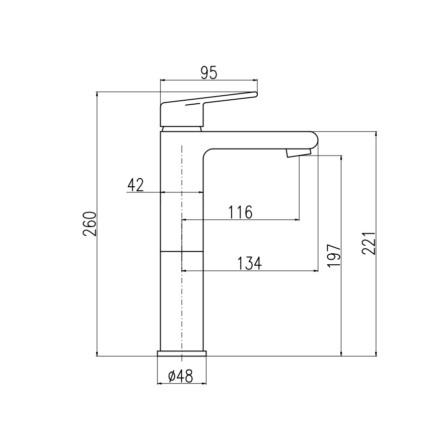 RAV Slezák CO130.0 - Waschtischarmatur COLORADO 26 cm, hochglanzverchromt
