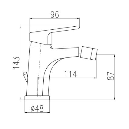 RAV Slezák CO145.0 - Bidet-Armatur + Ablaufgarnitur COLORADO 14,3 cm Hochglanz-Chrom