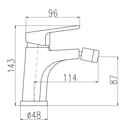 RAV Slezák CO145.0KCMATZ - Bidetarmatur + Ablaufgarnitur COLORADO 14,3 cm schwarz/gold