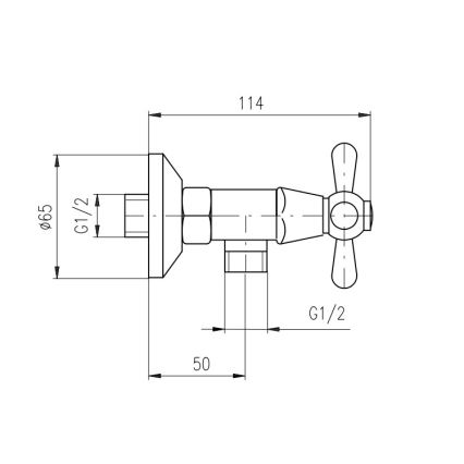RAV Slezák MK180.5/2SM - Duschgarnitur mit Mischbatterie MORAVA RETRO in Antikmessing