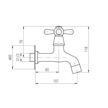 RAV Slezák MK193SM - Waschtischarmatur MORAVA RETRO 11,8 cm Antikmessing