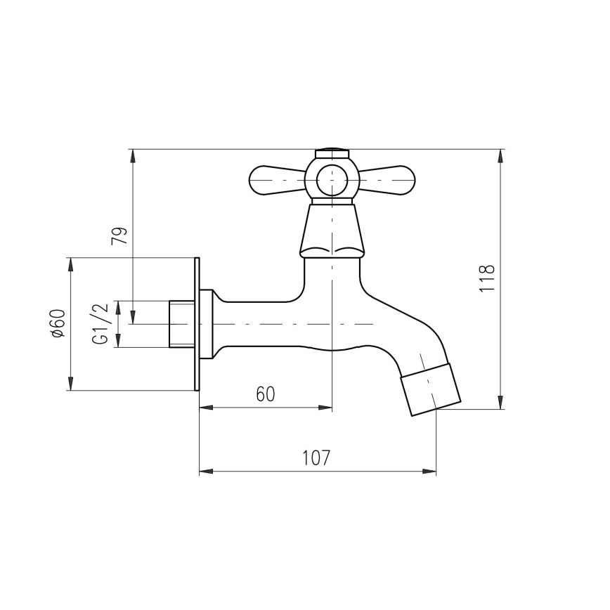 RAV Slezák MK193SM - Waschtischarmatur MORAVA RETRO 11,8 cm Antikmessing