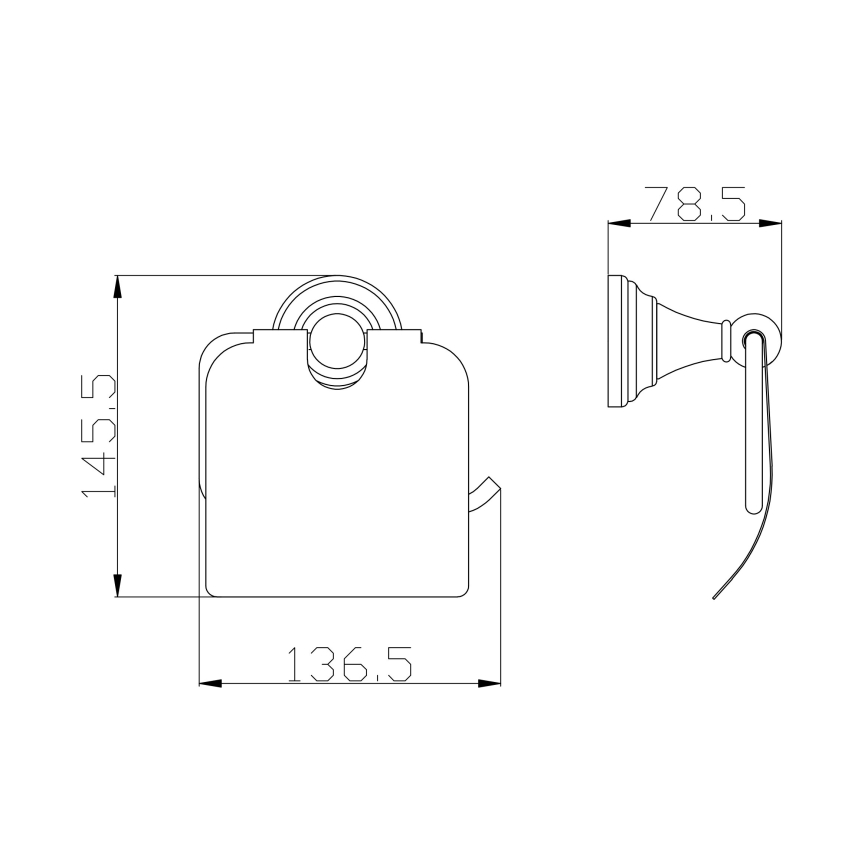 RAV Slezák MKA0400SM - Toilettenpapierhalter mit Abdeckung MORAVA RETRO Altmessing
