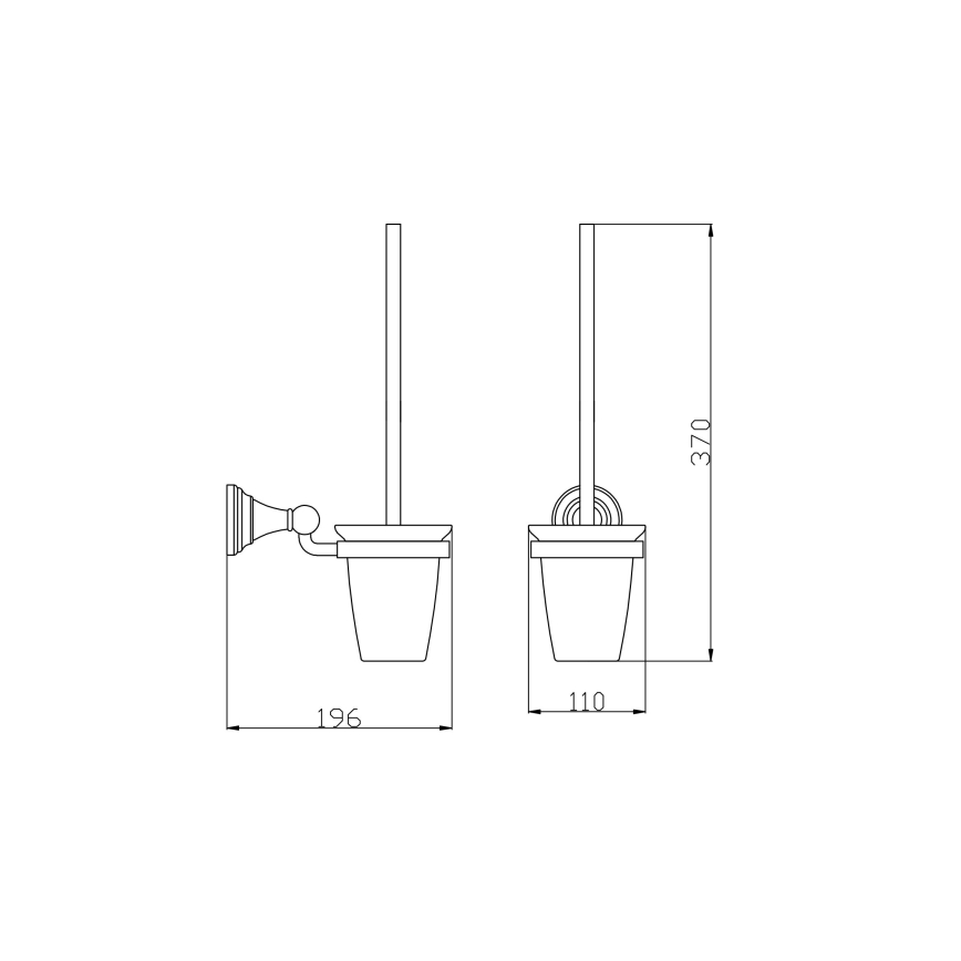 RAV Slezák MKA0500SM - Wand-WC-Bürste MORAVA RETRO Antik-Messing