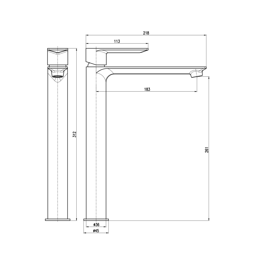 RAV Slezák NL130.0ZRK - Waschtischarmatur NIL 31,2 cm, gebürstetes Roségold