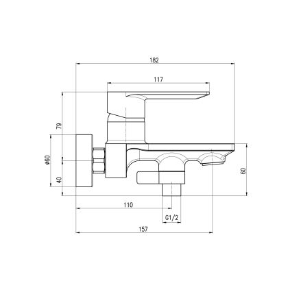 RAV Slezák NL154.5 - Badewannenarmatur NIL, glänzender Chrom