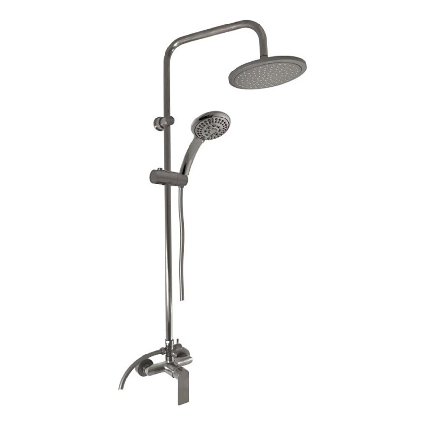 RAV Slezák NL182.5/7-1MGK - Duschset mit NIL-Armatur, gebürstetes Grau