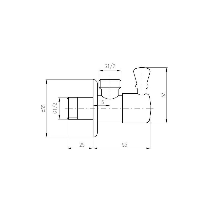 RAV Slezák RV0112Z - Eckventil RETRO glänzendes Gold