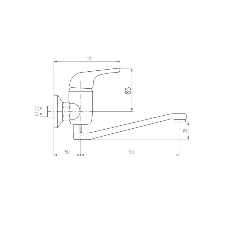 RAV Slezák SA001.5/26 - SAZAVA Spülbecken-/Waschbeckenarmatur, Hochglanz-Chrom