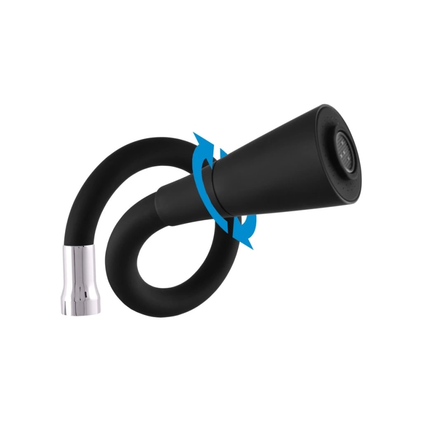 RAV Slezák SA002.5/13 - Spültischarmatur SAZAVA 32,3 cm schwarz / glänzender Chrom