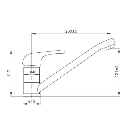 RAV Slezák SA005.0 - Spültischarmatur SAZAVA 11,7 cm glänzender Chrom