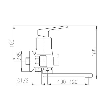 RAV Slezák SA051.5 - Badewannenarmatur SAZAVA, hochglanzverchromt
