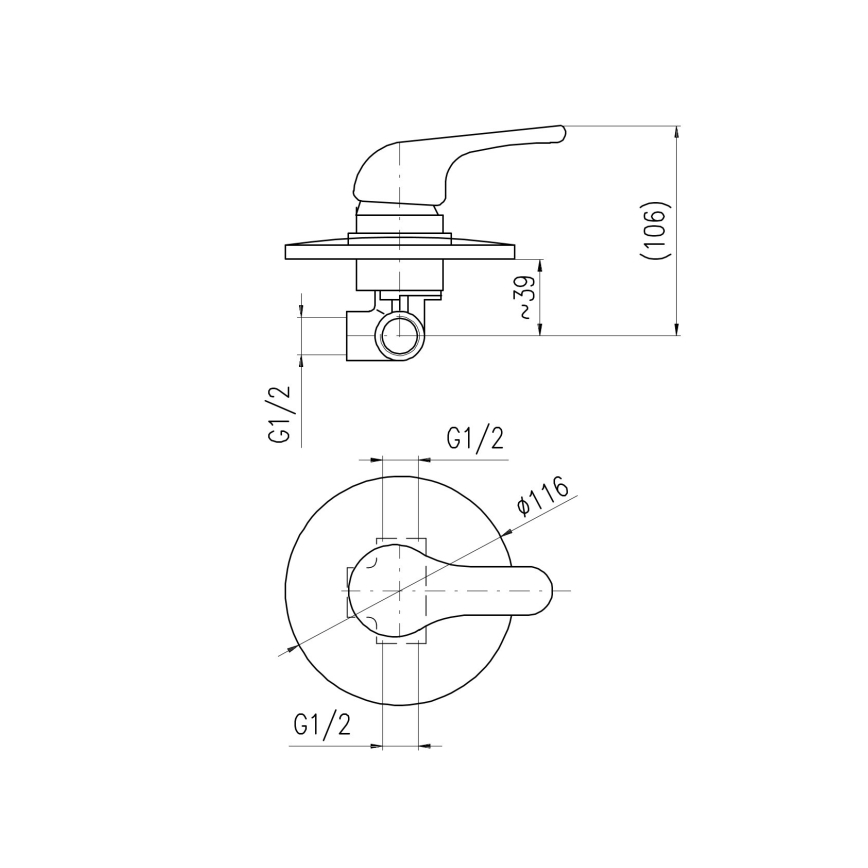 RAV Slezák SA083 - Unterputz-Duscharmatur SAZAVA, glänzender Chrom
