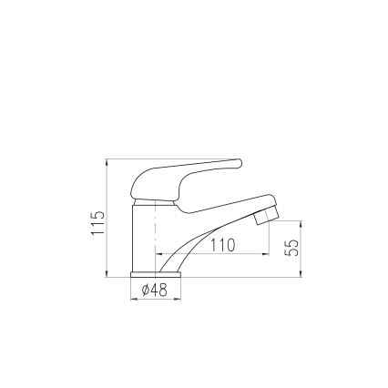 RAV Slezák SAJ091.0 - Waschbeckenarmatur JUNIOR 11 cm rot/gelb