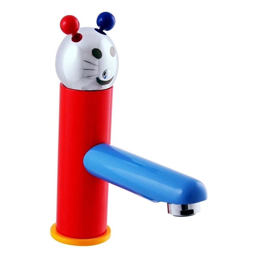 RAV Slezák SE326.0 - Waschtischarmatur JUNIOR 18,2 cm rot/blau