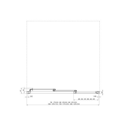 Ravak 00V701R211 - Dreiteilige Duschtür SUPERNOVA 90×198 cm weiß