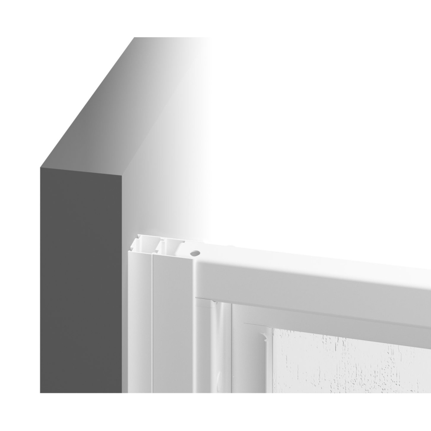 Ravak 3114O10211 - 4-teilige viertelkreisförmige Eckdusche SUPERNOVA 80x80 cm weiß