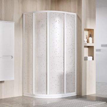 Ravak 3114O10211 - SUPERNOVA Viertelkreis-Duschkabine, 4-teilig, 80x80 cm, weiß